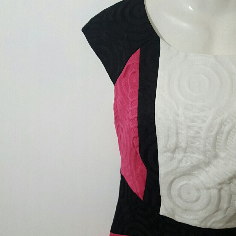 Jax NWT womans shift dress, color blocked/Size-10 - Picture 3 of 6